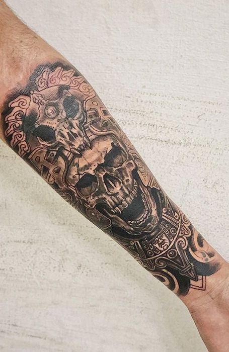 30 крутых татуировок черепа для мужчин