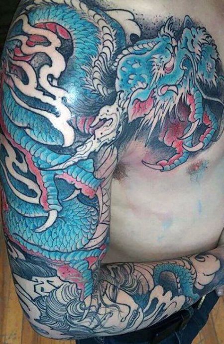 20 мощных татуировок дракона для мужчин