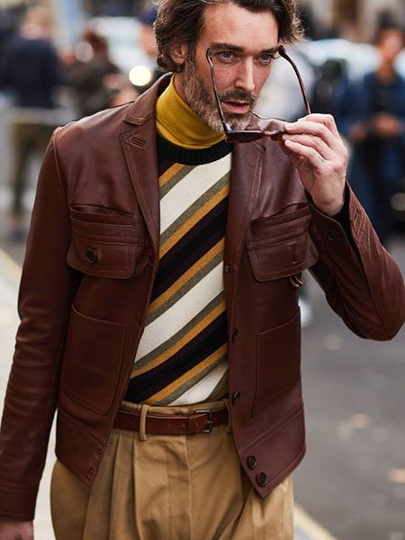 Как стильно носить мужскую кожаную куртку разных типов?