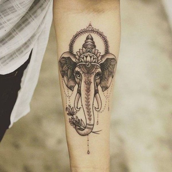 20 мощных татуировок слона для настоящих мужчин
