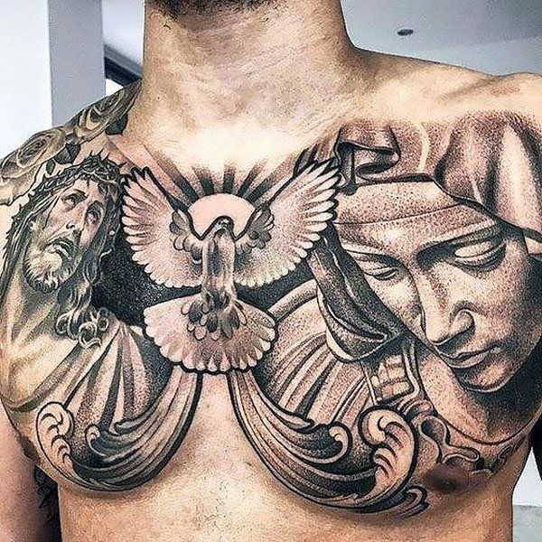 32 потрясающие татуировки на груди для мужчин