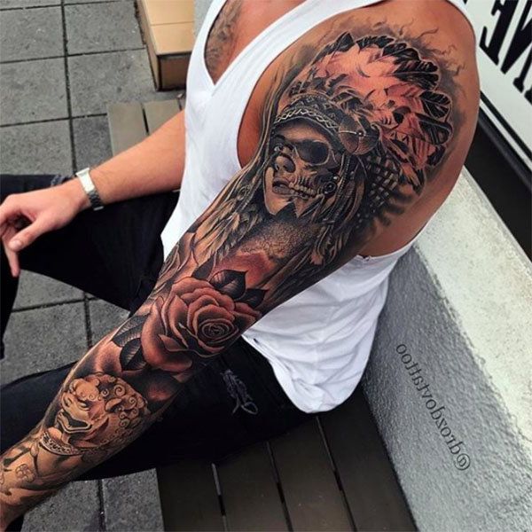 25 крутых вариантов татуировок на рукаве для мужчин