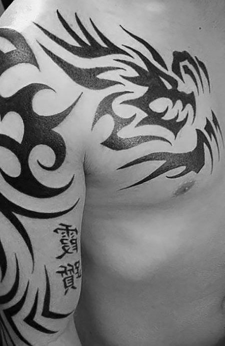 20 мощных татуировок дракона для мужчин