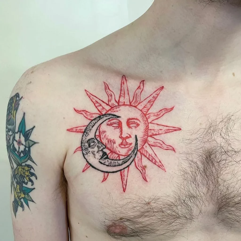 Тату Солнце и Луна