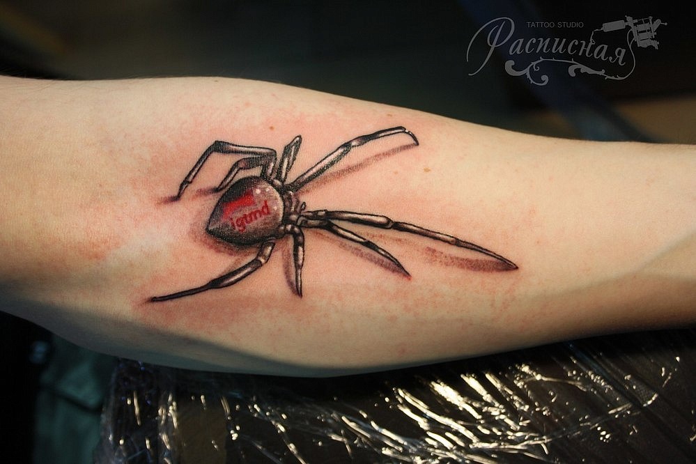 Популярные композиции тату с пауком